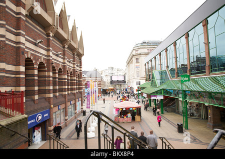 Looking towards Liverpool city centre with St John`s shopping mall Stock Photo